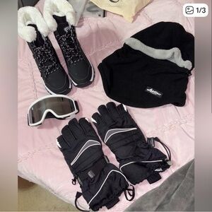 Black Winter Snow Gear Set